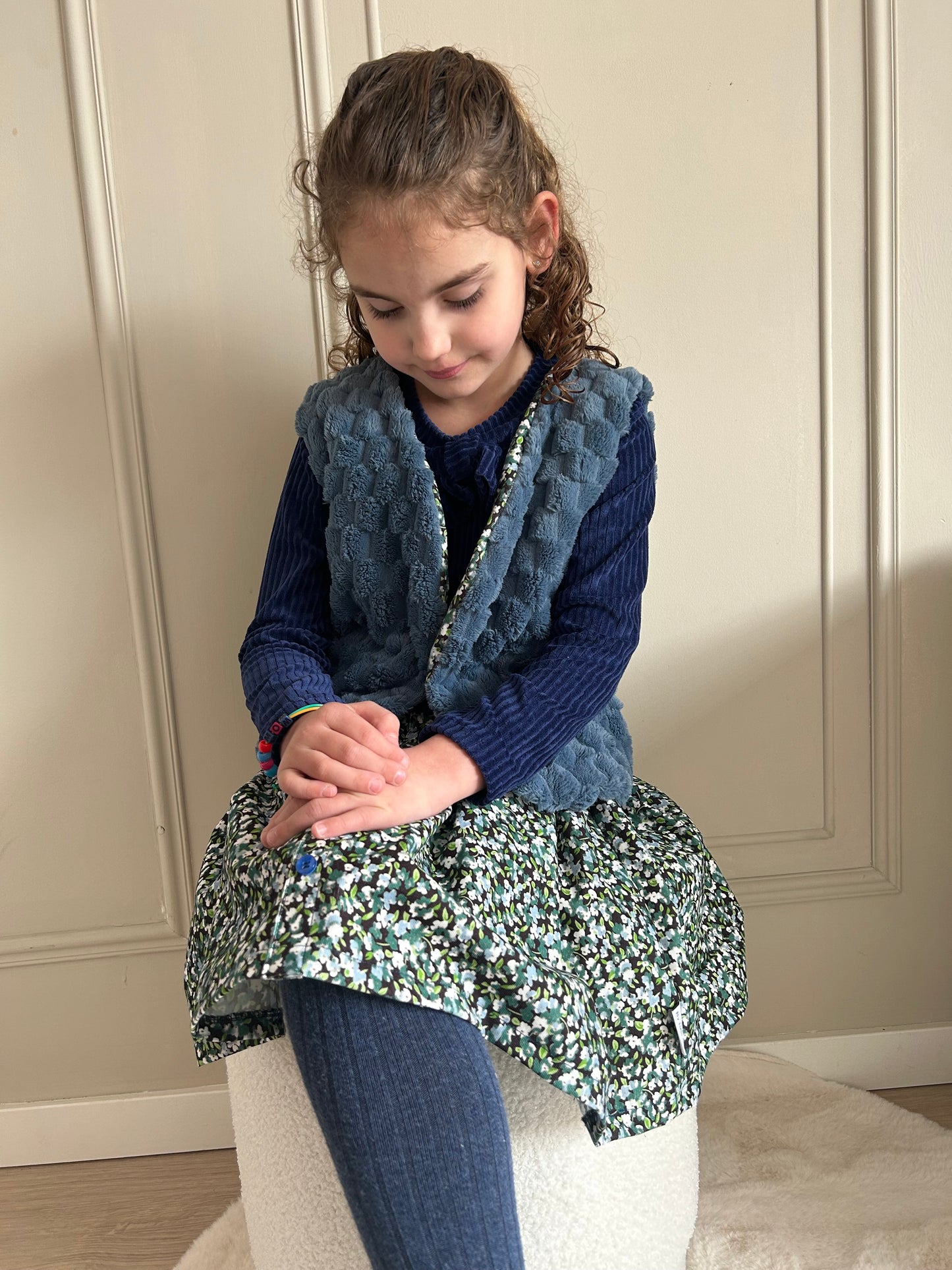 By Isèle rokje Noa bloem blauw/groen - By Isèle