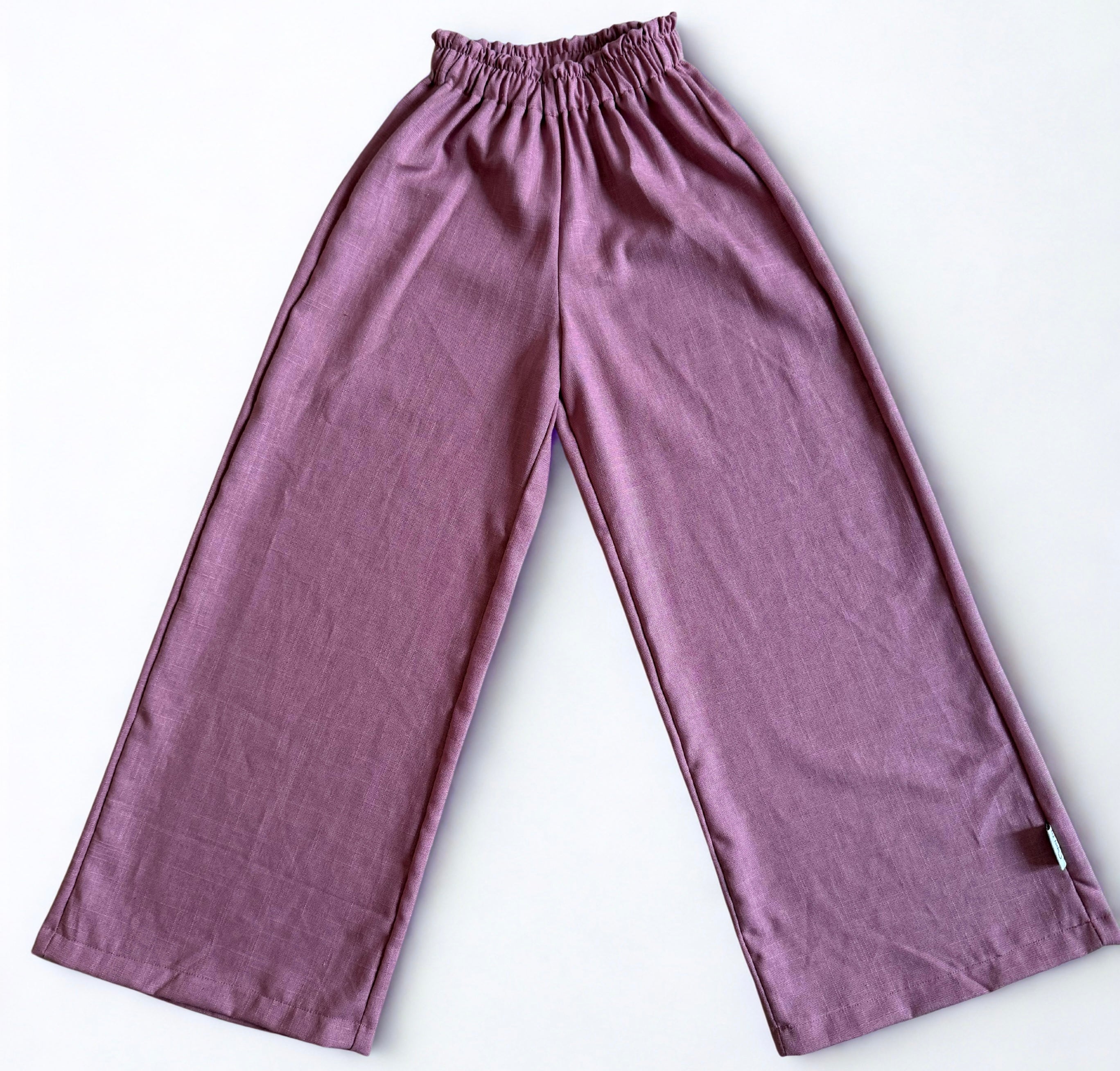 linnen broek roze