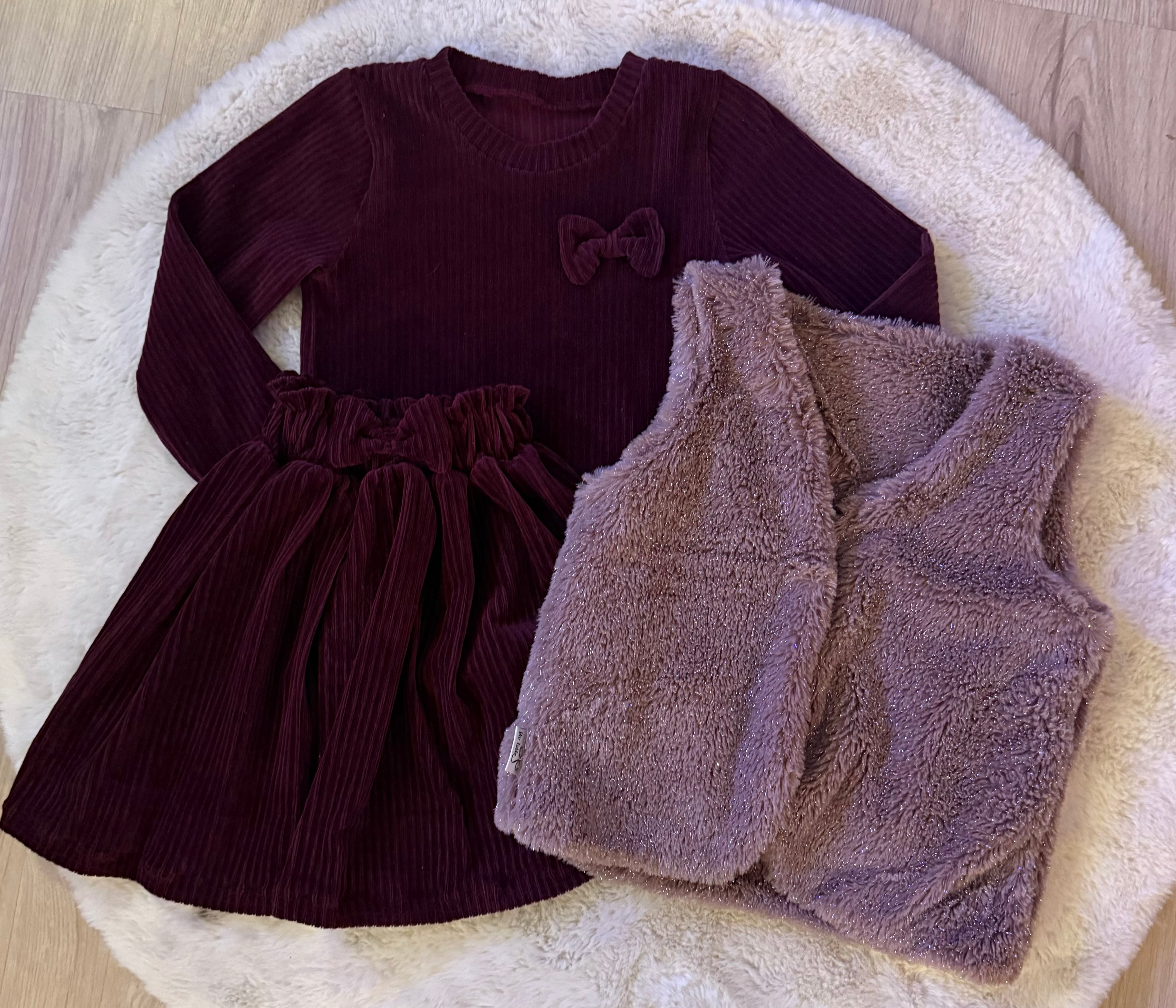 Rokje Maya burgundy of taupe| By Isèle