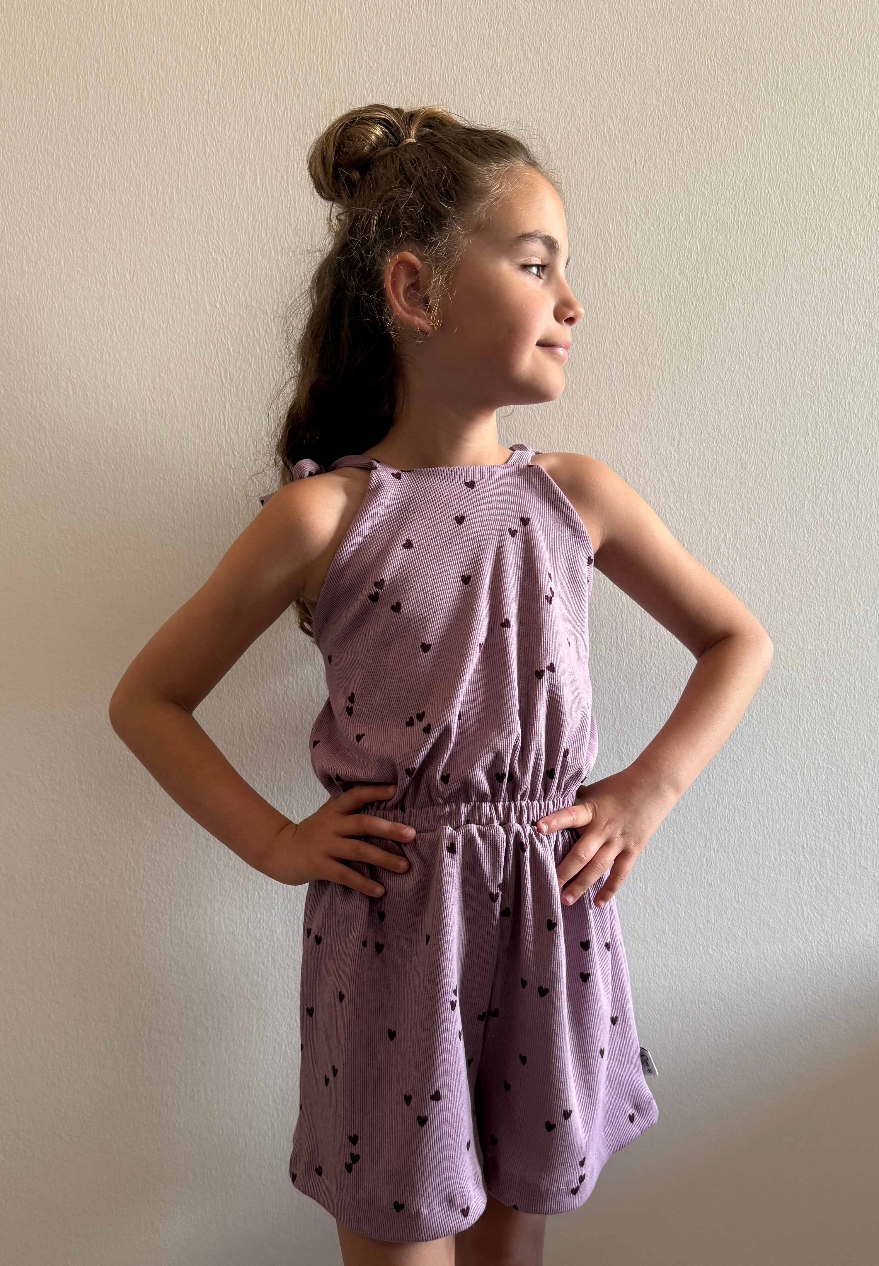 Playsuit hartjes | Mauve