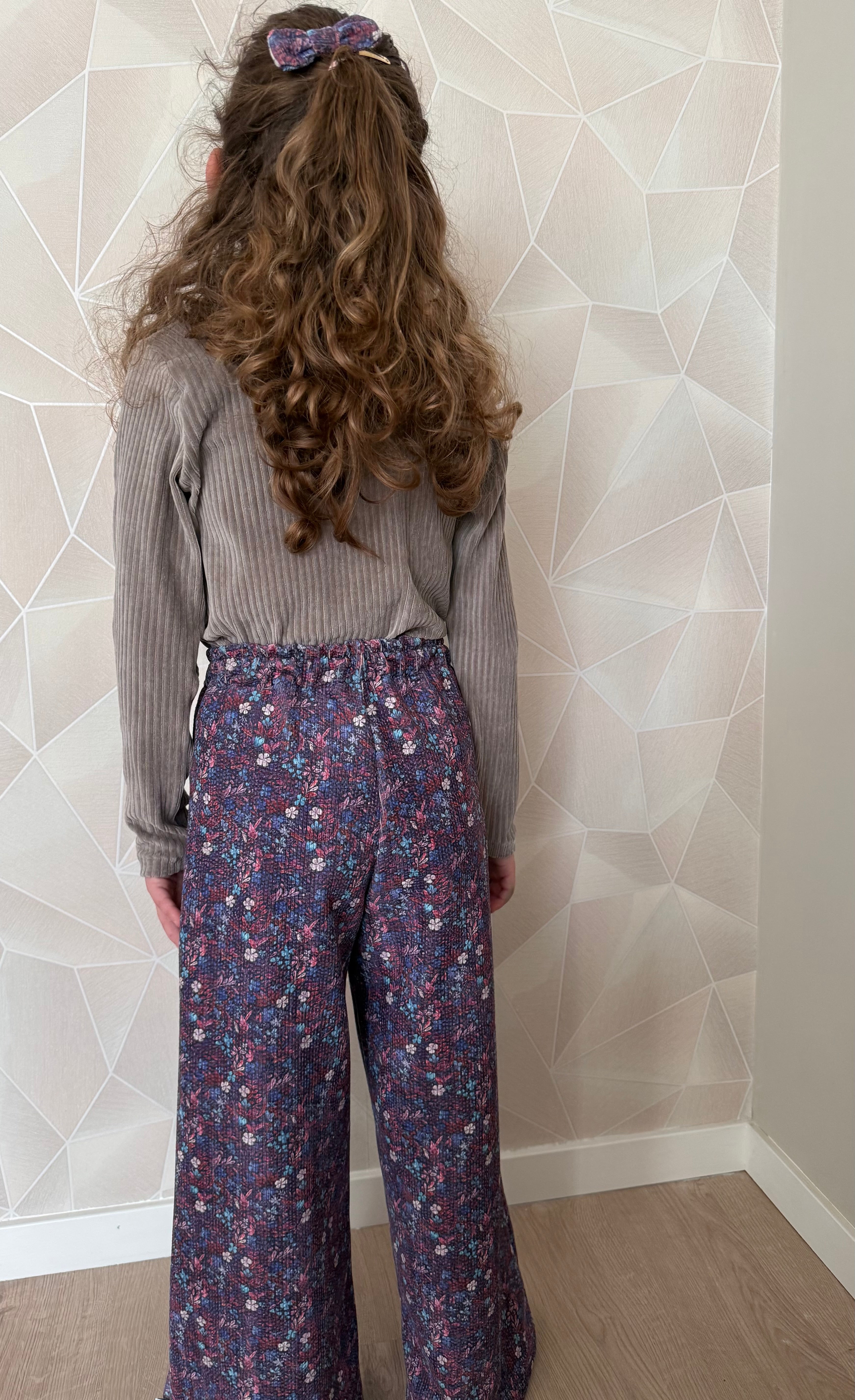 Palazzo Lina meisjesbroek roze of paars| comfortabele wijde broek met elastiek