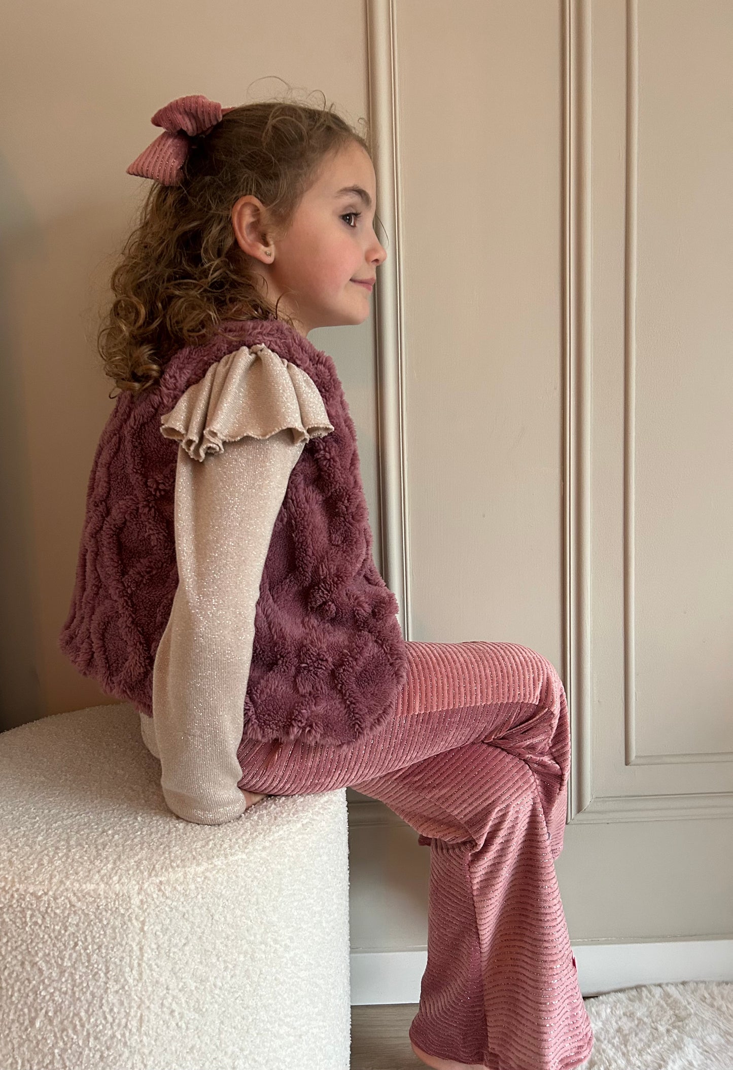 By Isèle flared broekje glitter roze - By Isèle