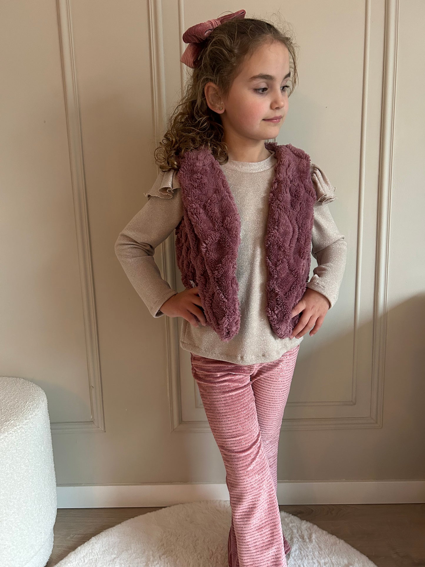 By Isèle flared broekje glitter roze - By Isèle