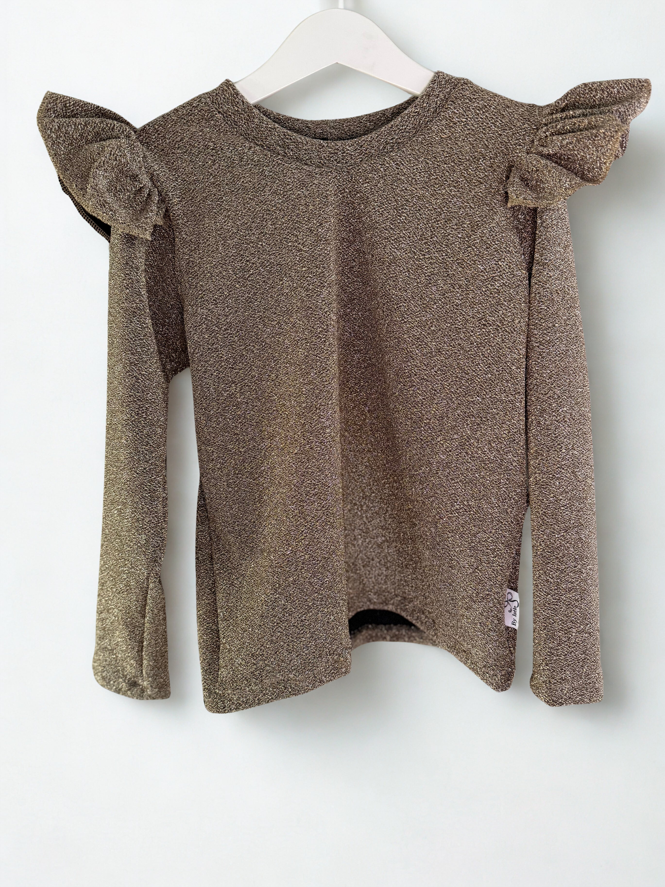 Glitter shirt goud of zilver| By Isèle 2 jaar