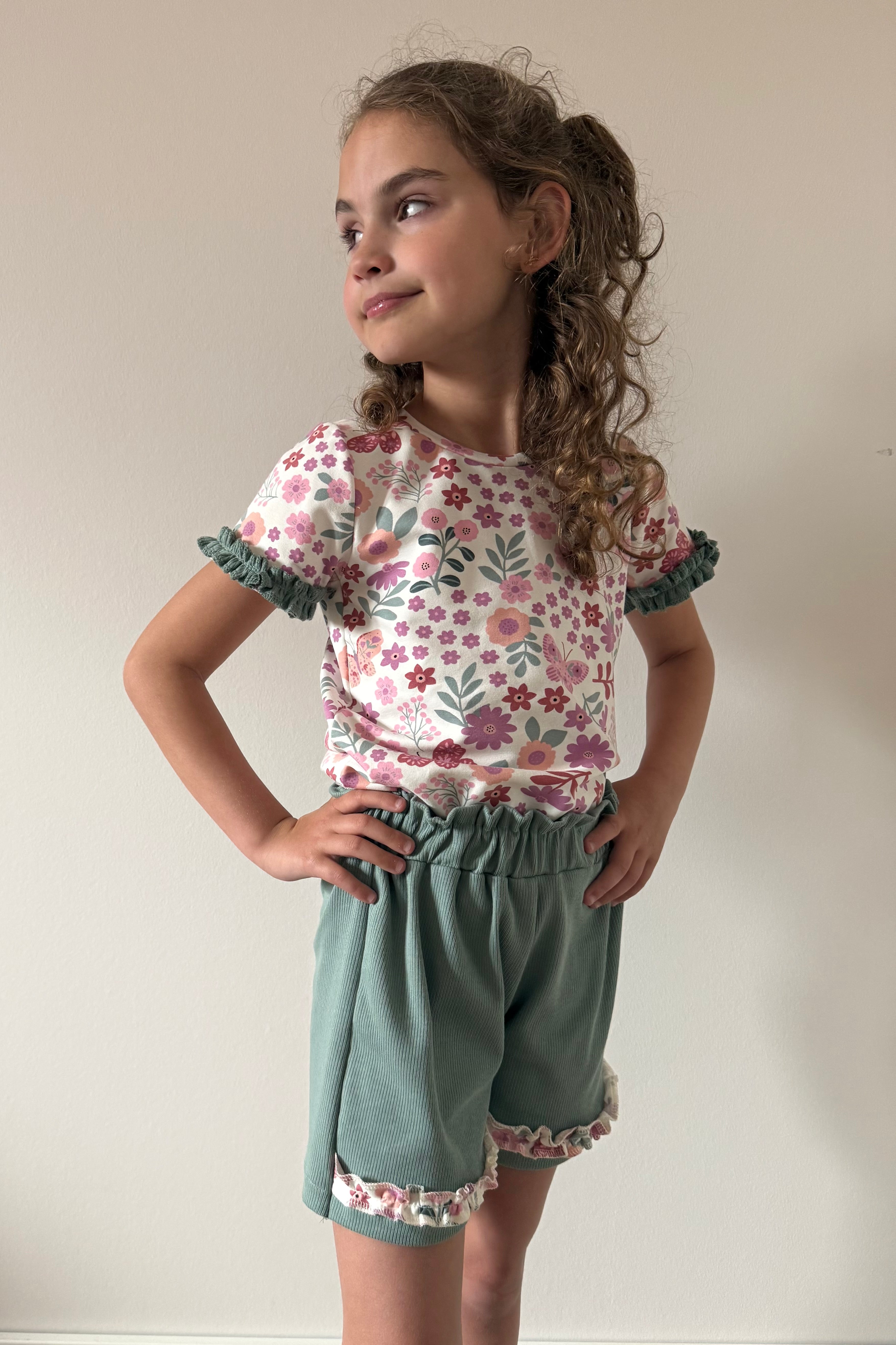 Handgemaakt meisjes shirt | Fleur