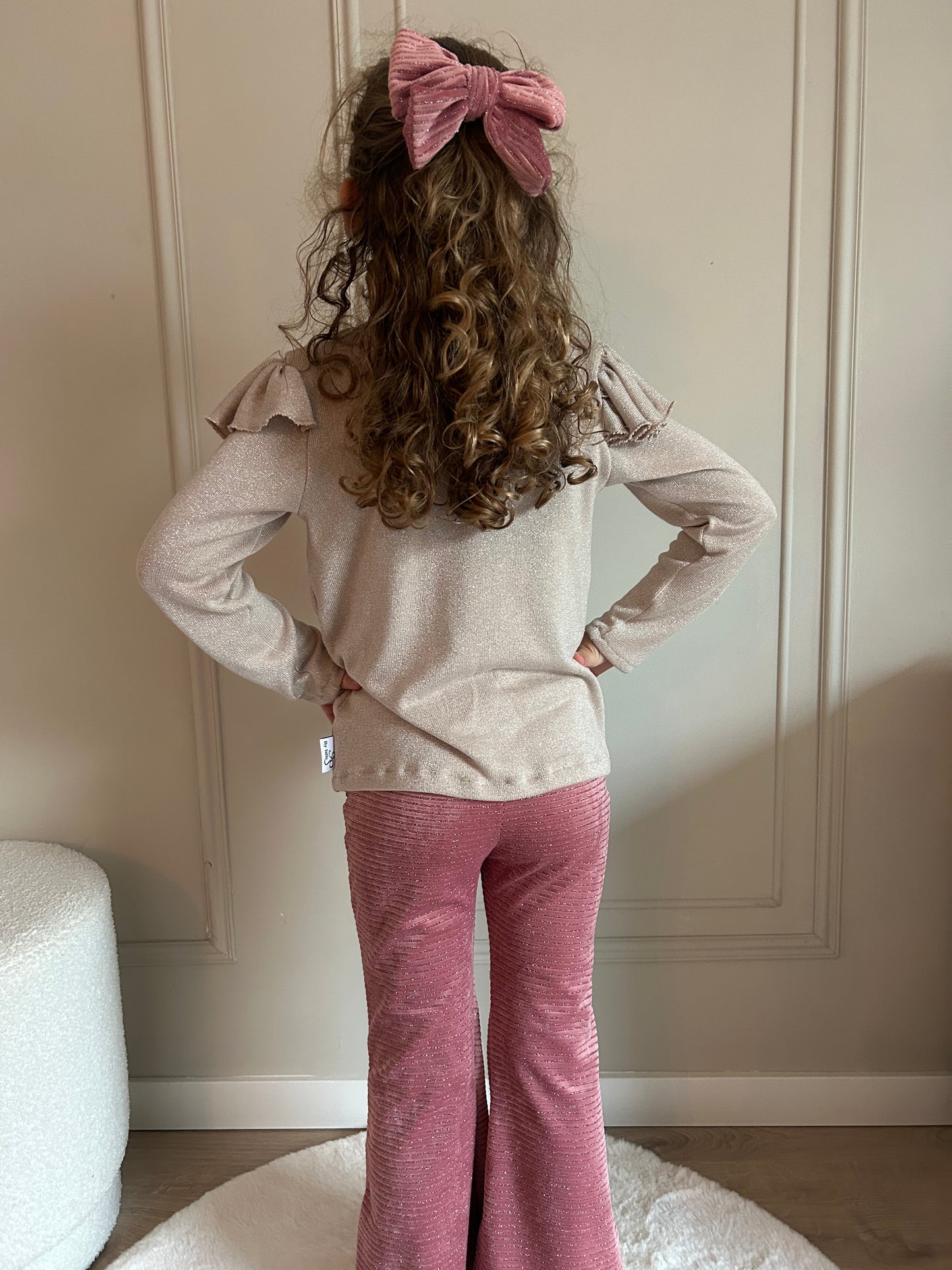 By Isèle flared broekje glitter roze - By Isèle
