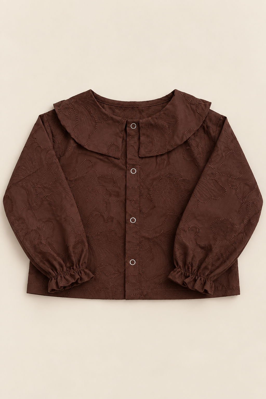 Blouse Flower bruin