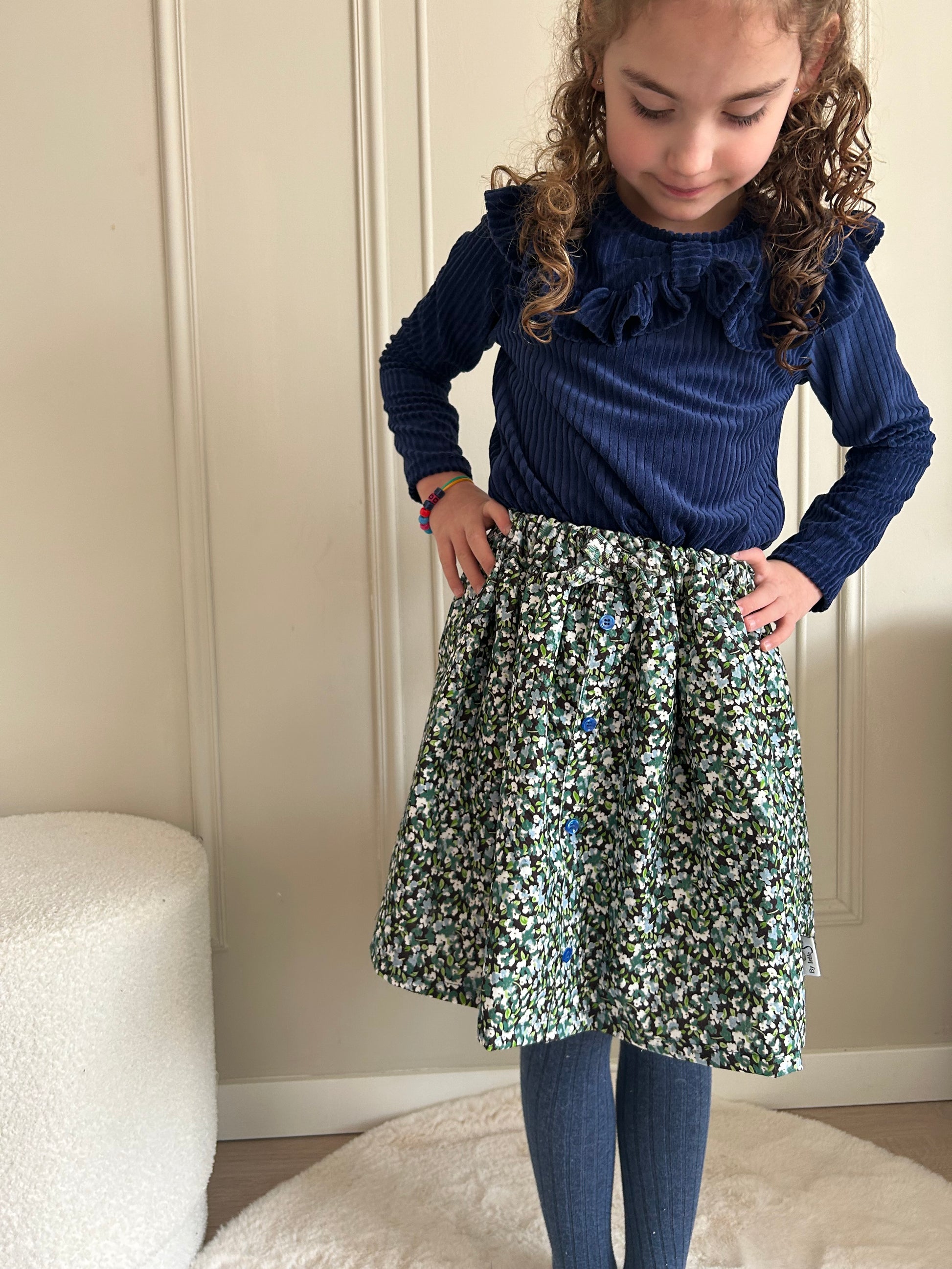 By Isèle rokje Noa bloem blauw/groen - By Isèle