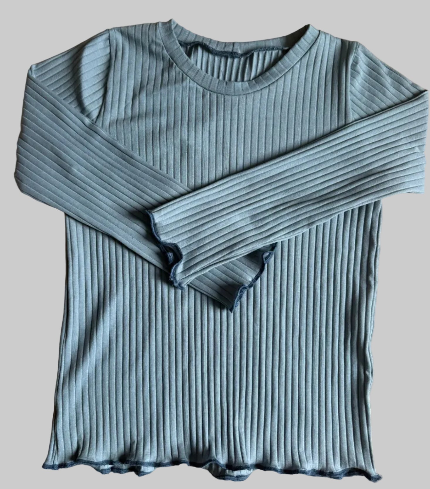 ribshirt meisjes blauw