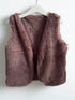 Roze glitter gilet met zilver