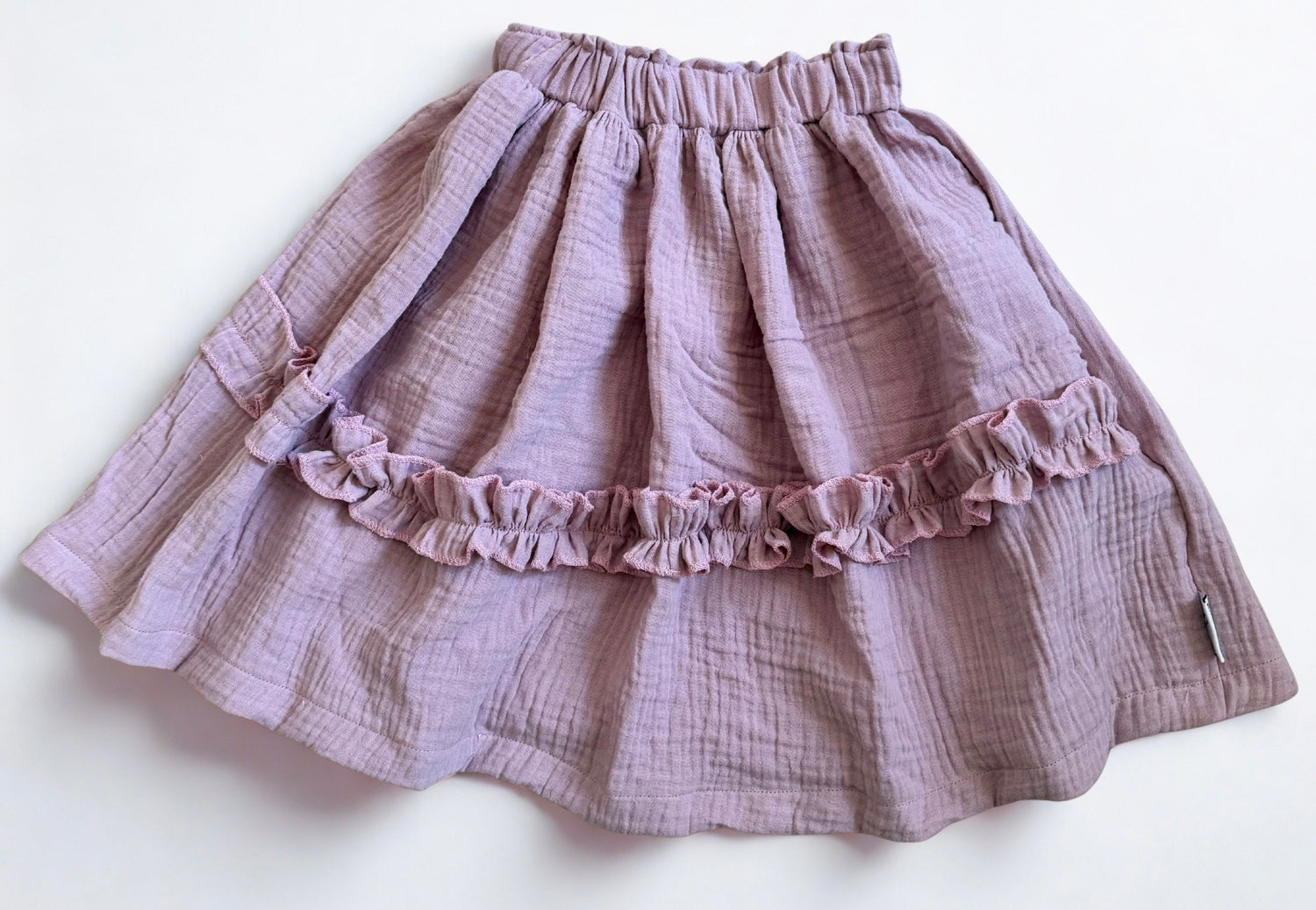 mousseline rokje roze 