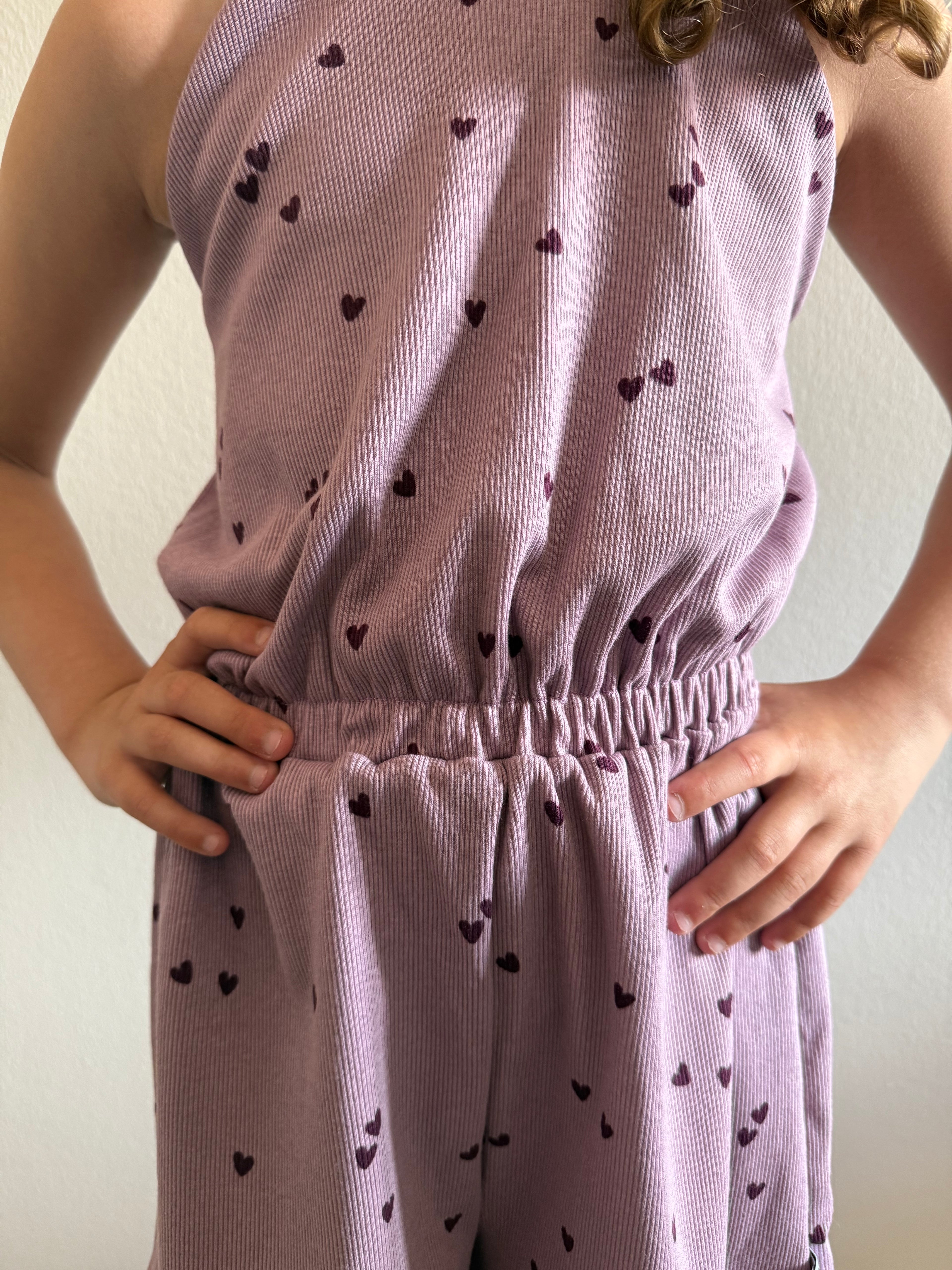 Playsuit hartjes | Mauve