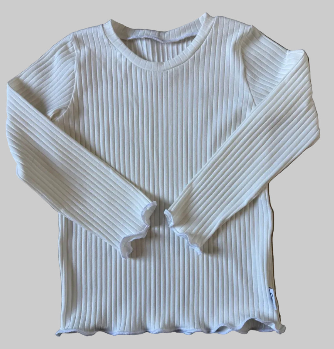 ribshirt ecru meisjes