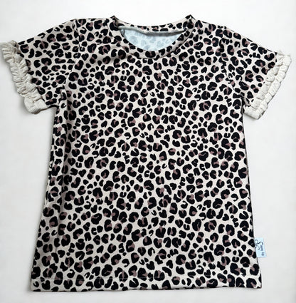 Handgemaakt meisjesshirt | Indy luipaard