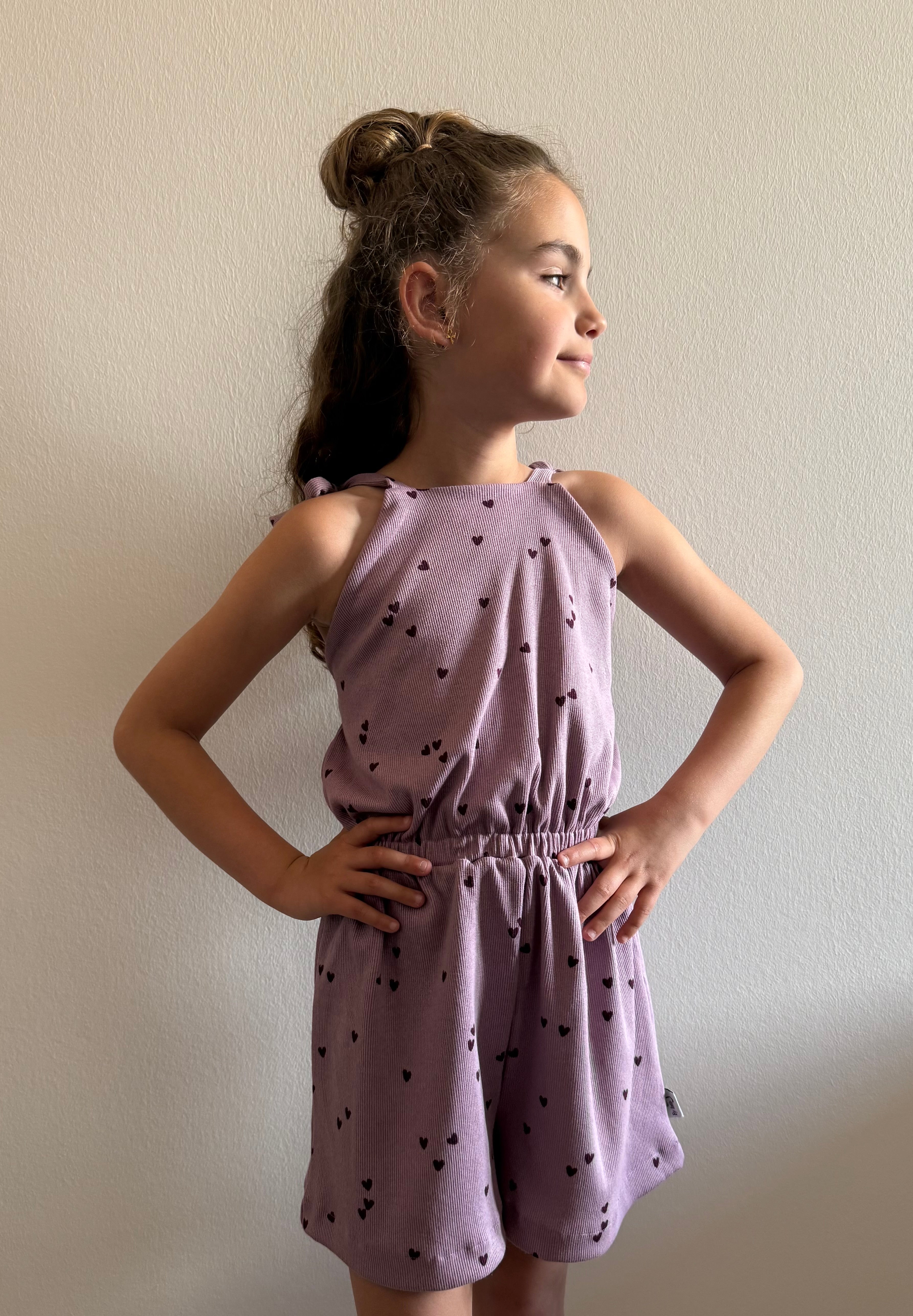 Playsuit hartjes | Mauve