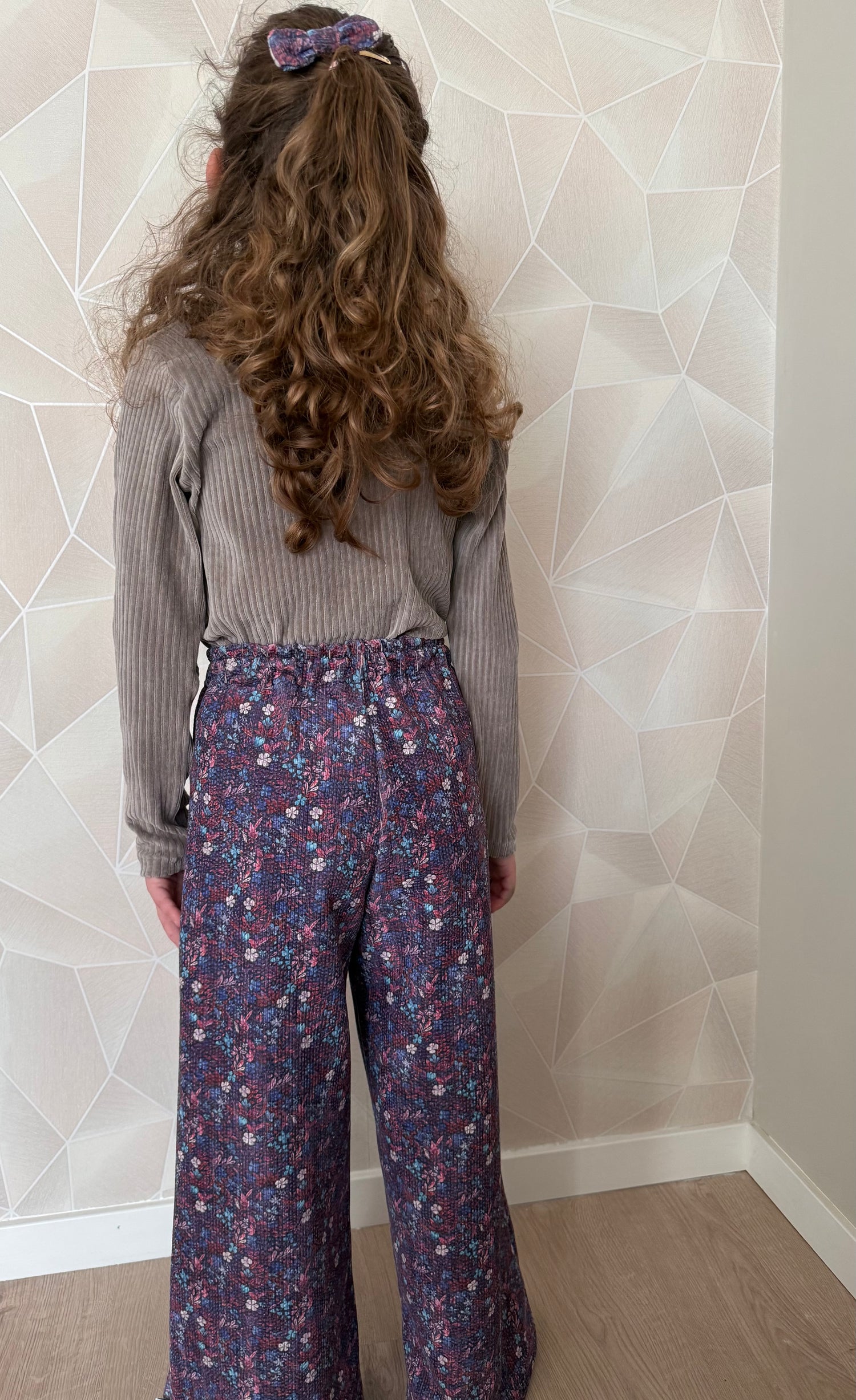 Palazzo Lina meisjesbroek roze of paars| comfortabele wijde broek met elastiek