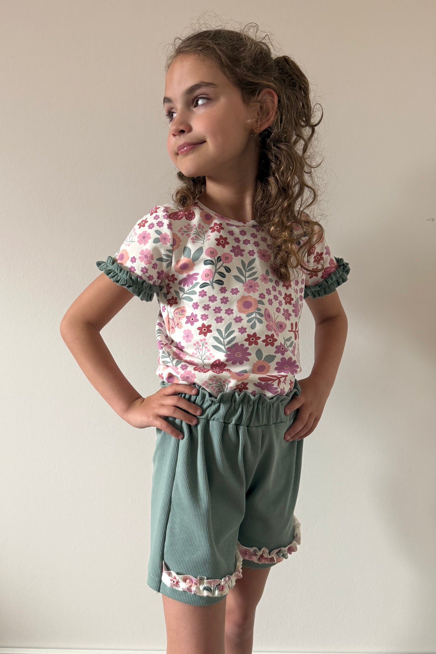 Handgemaakt meisjes shirt | Fleur