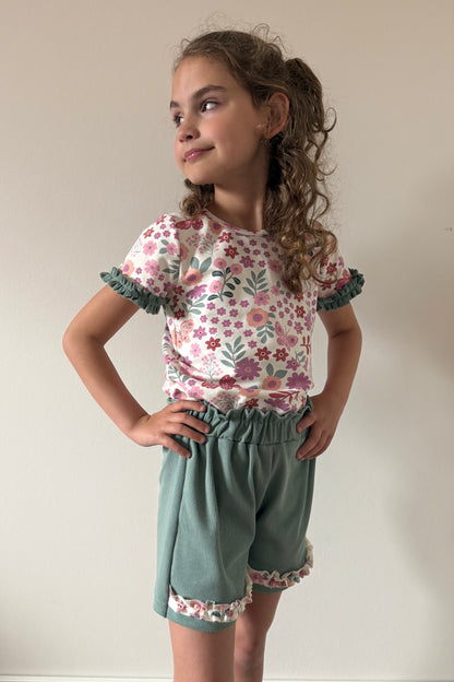 Handgemaakt meisjes shirt | Fleur