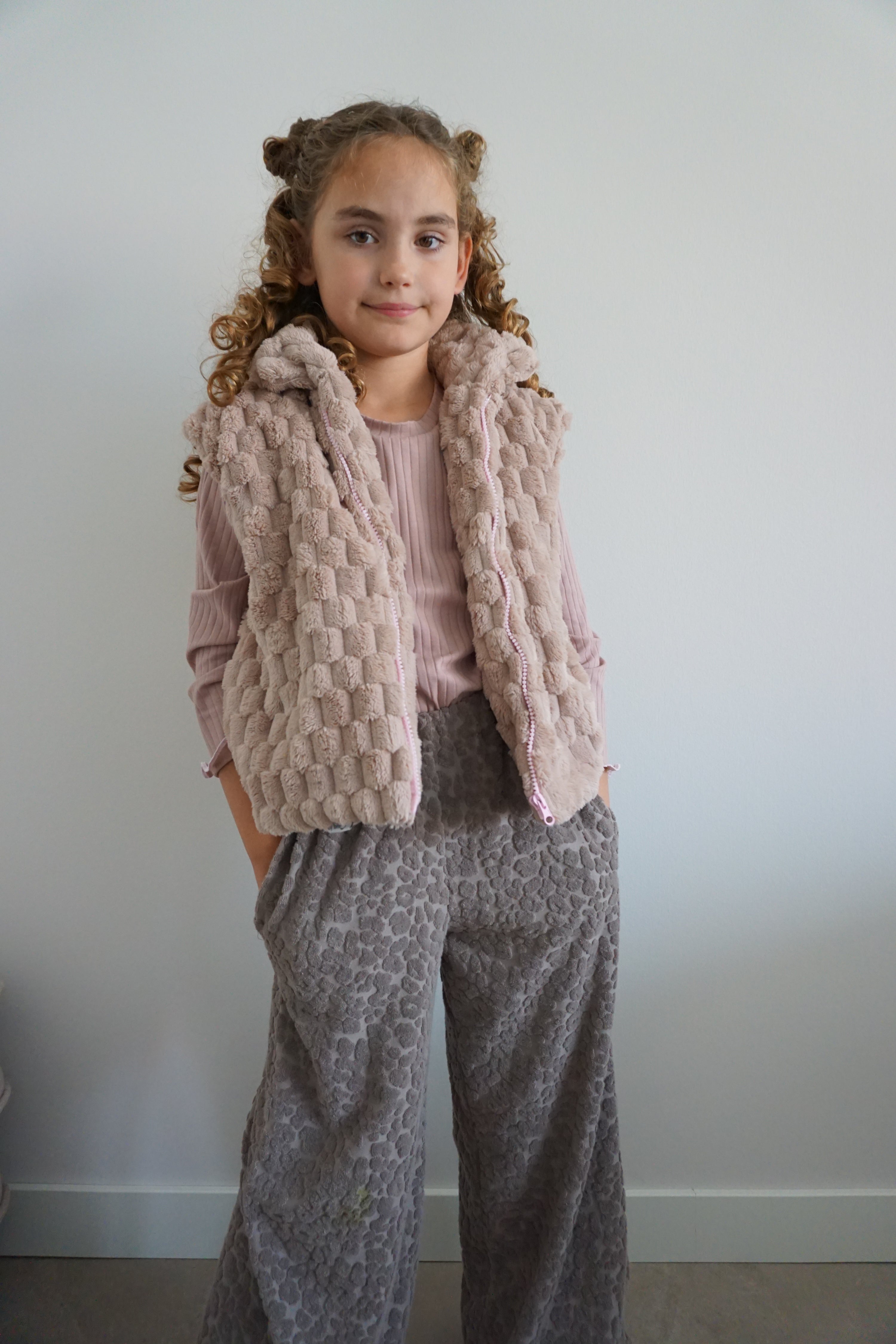 Panter wide leg broek meisjes