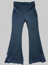 flared broek ribstof blauw
