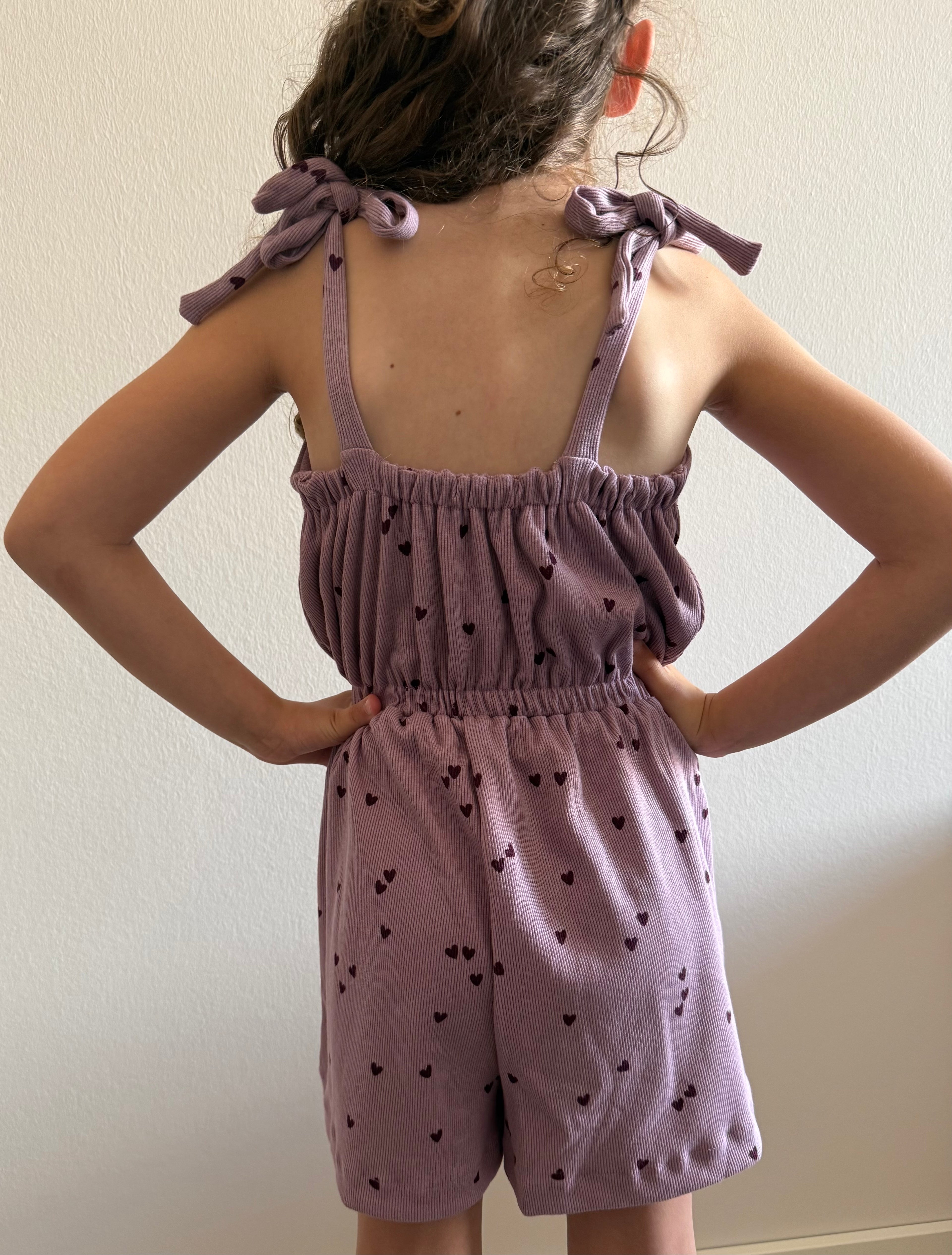 Playsuit hartjes | Mauve