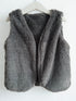 grijs glitter gilet voor meisjes fluffy zacht