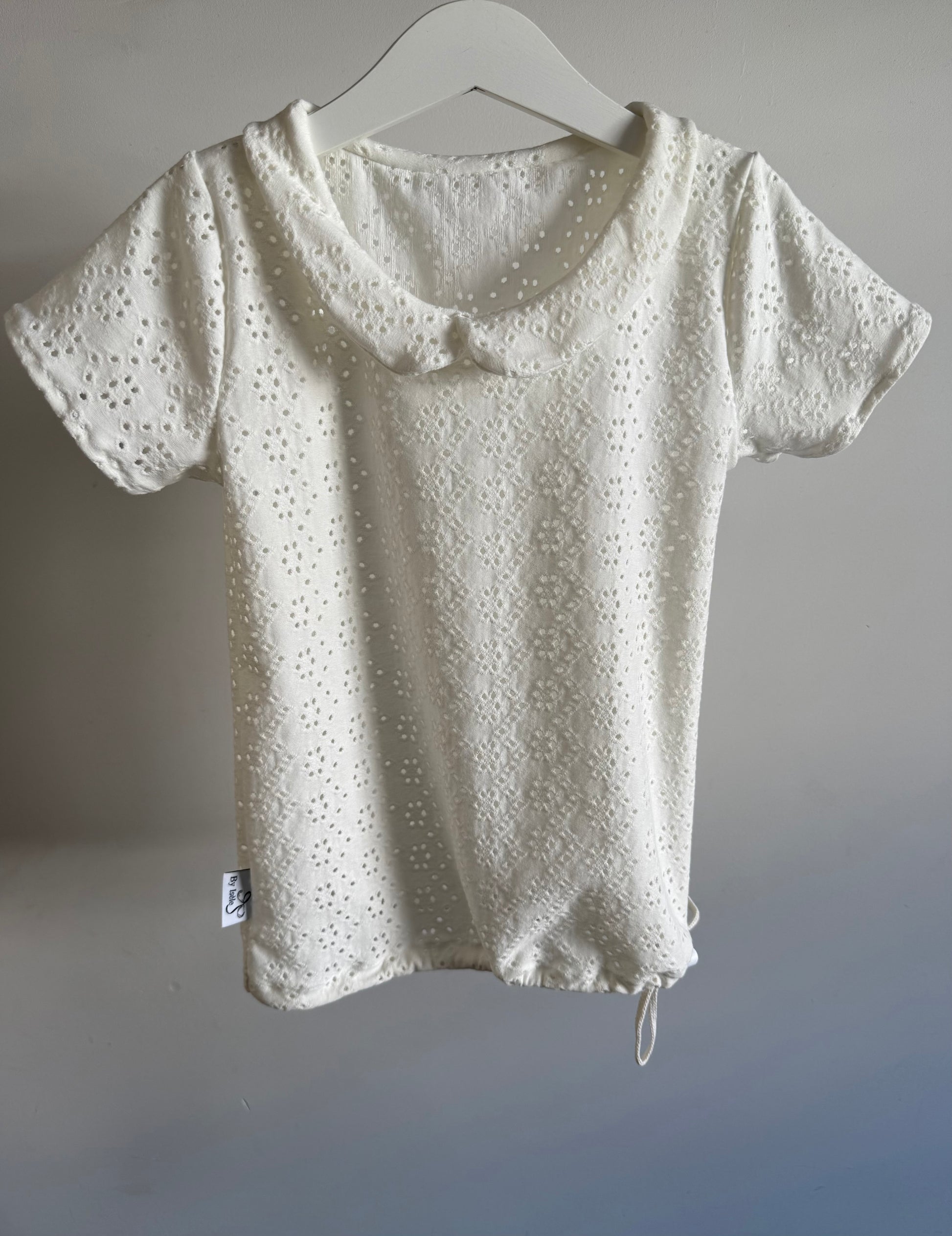 broderie shirt met kraag
