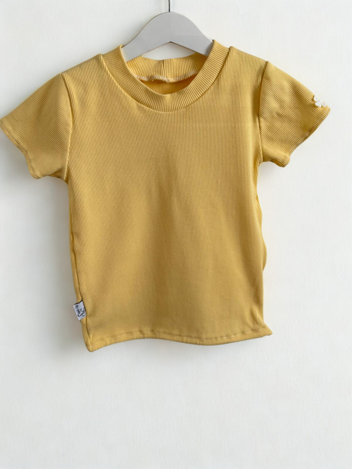 Evi shirt meisje - Ribstof - Lila, zand,geel of roze | By Isèle